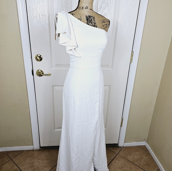 AFTER SIX Bowed One-Shoulder Trumpet Gown - Picture 4 of 10
